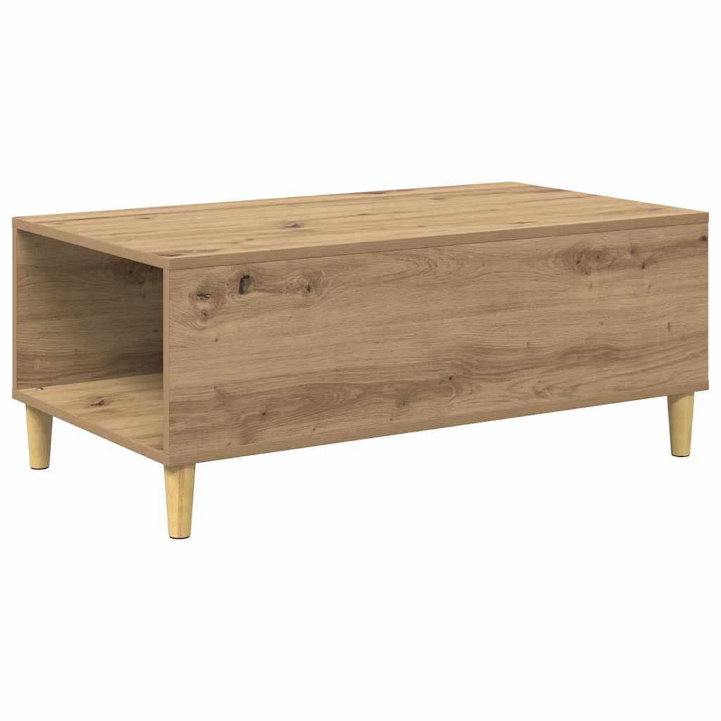 vidaXL Stolik kawowy z szufladą Dąb rzemieślniczy 90 x 50 x 35 cm