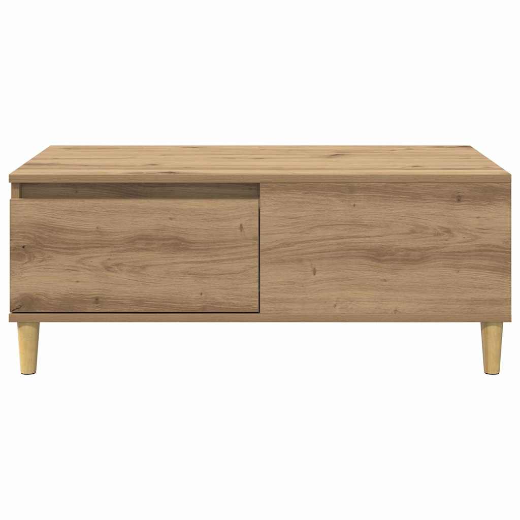 vidaXL Stolik kawowy z szufladą Dąb rzemieślniczy 90 x 50 x 35 cm