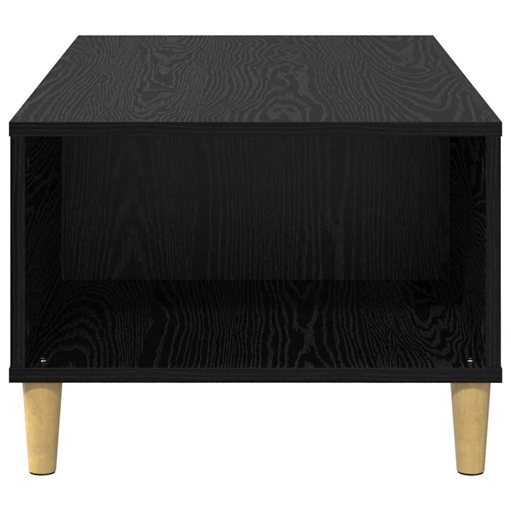 vidaXL Stolik kawowy z szufladą Czarny Dąb 90 x 50 x 35 cm