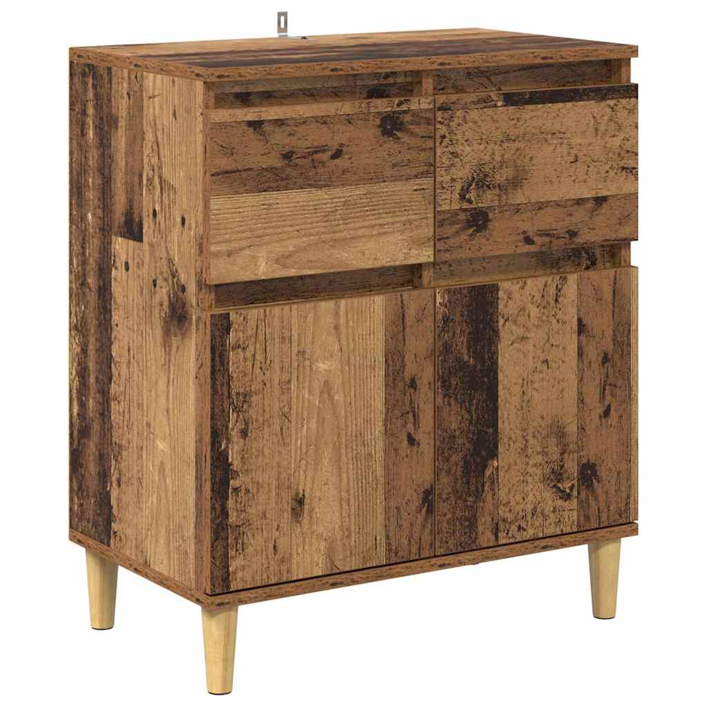 vidaXL Bufet Stare drewno 60 x 35 x 70 cm Materiał drewnopochodny