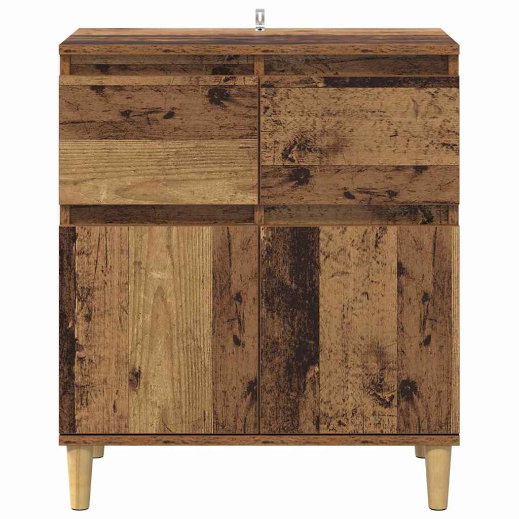 vidaXL Bufet Stare drewno 60 x 35 x 70 cm Materiał drewnopochodny