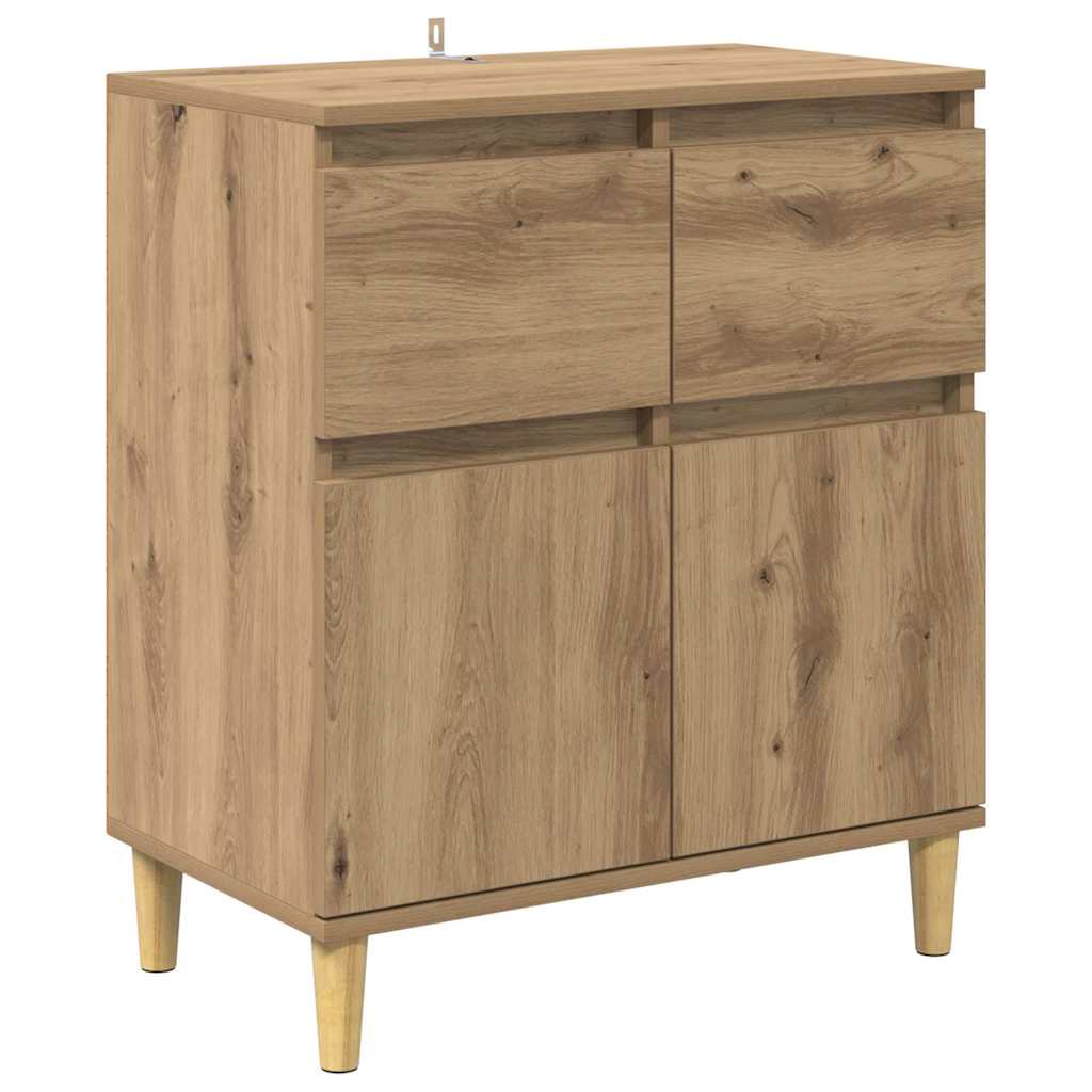 vidaXL Bufet Dąb rzemieślniczy 60 x 35 x 70 cm Materiał drewnopochodny