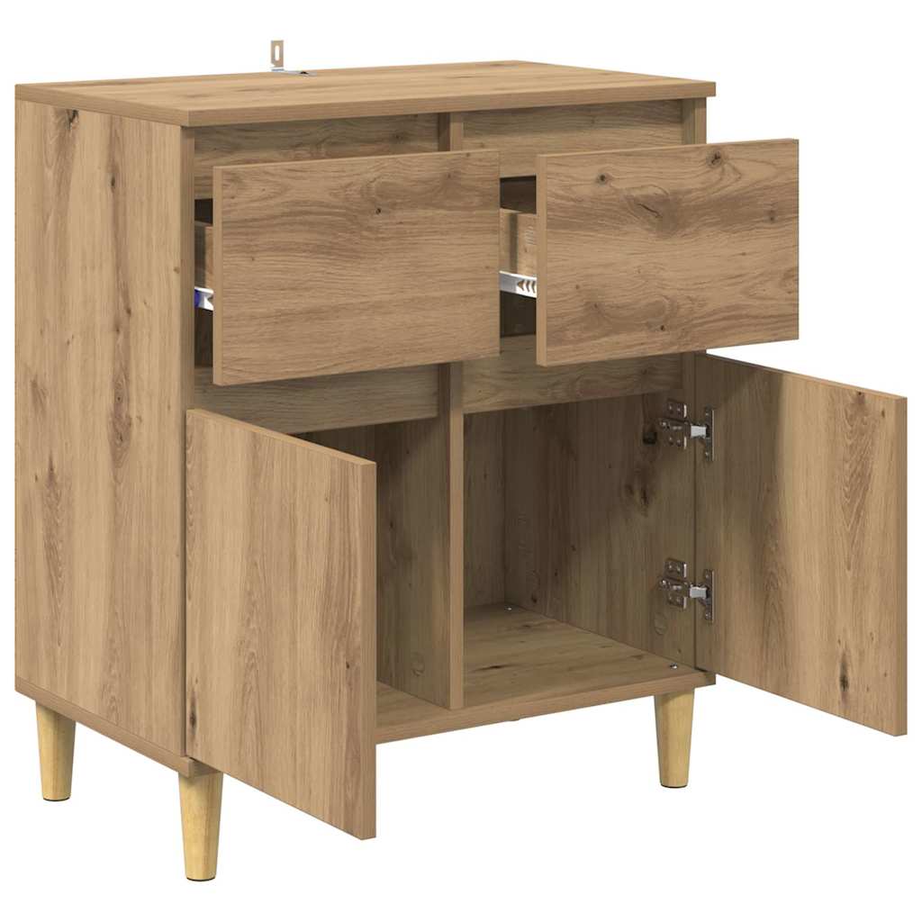 vidaXL Bufet Dąb rzemieślniczy 60 x 35 x 70 cm Materiał drewnopochodny