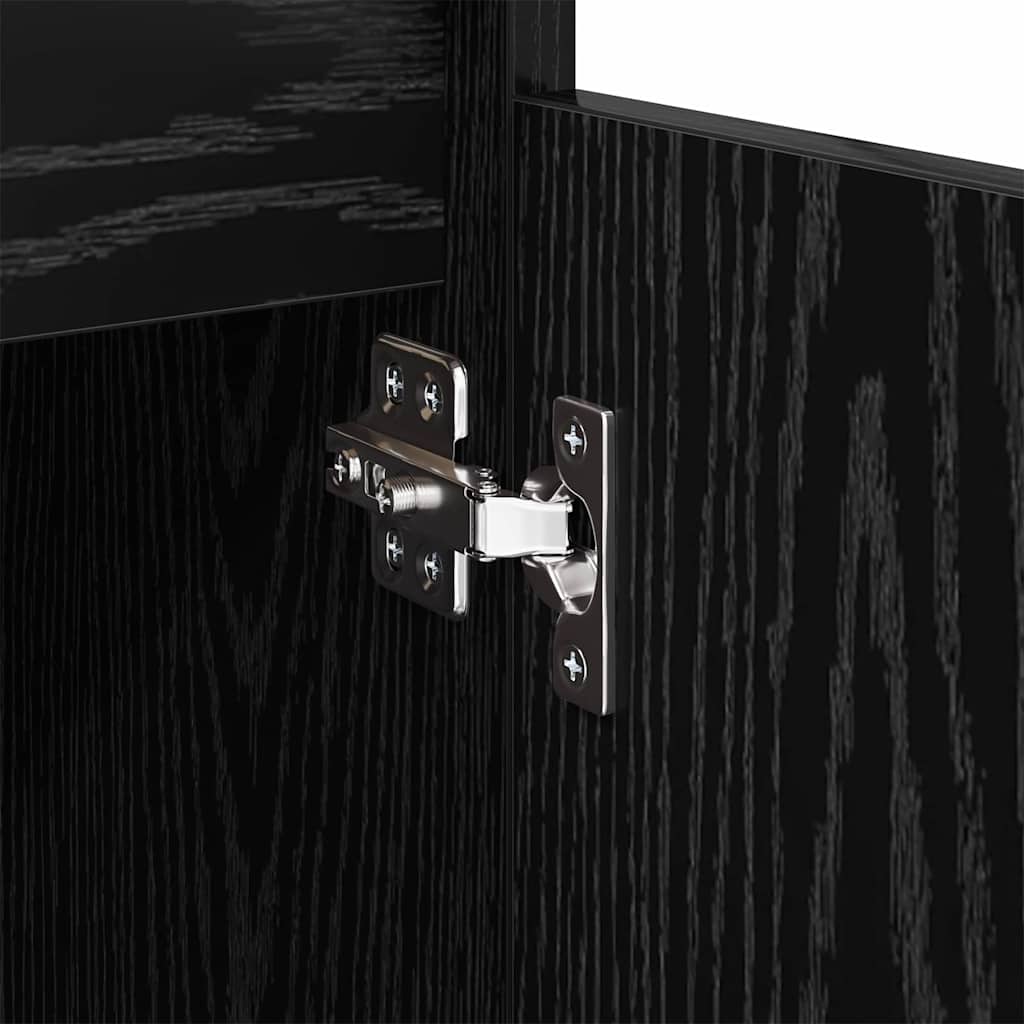 vidaXL Bufet Czarny Dąb 60 x 35 x 70 cm Materiał drewnopochodny