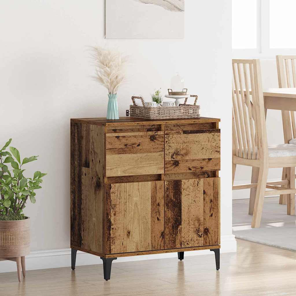 vidaXL Bufet Stare drewno 60 x 35 x 70 cm Drewno inżynieryjne i żelazo