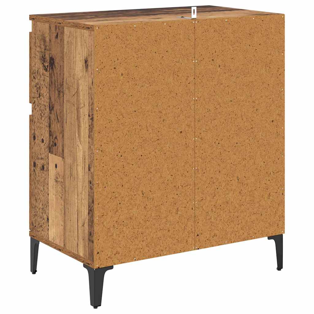 vidaXL Bufet Stare drewno 60 x 35 x 70 cm Drewno inżynieryjne i żelazo