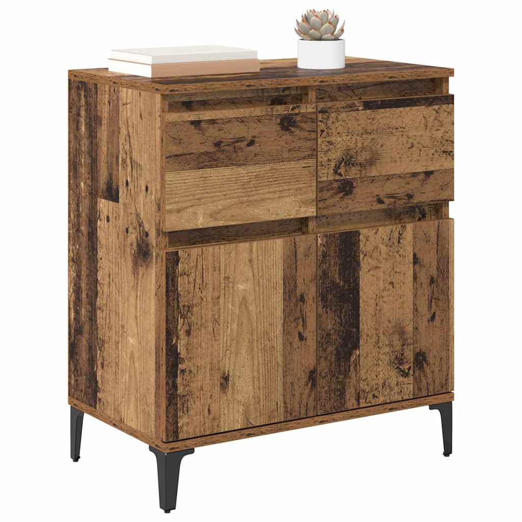 vidaXL Bufet Stare drewno 60 x 35 x 70 cm Drewno inżynieryjne i żelazo
