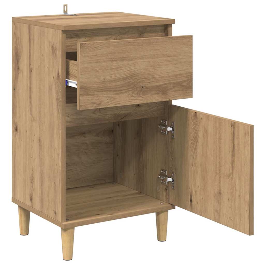 vidaXL Szafka Nocna z szufladą 2 pcs Dąb rzemieślniczy 40 x 35 x 70 cm