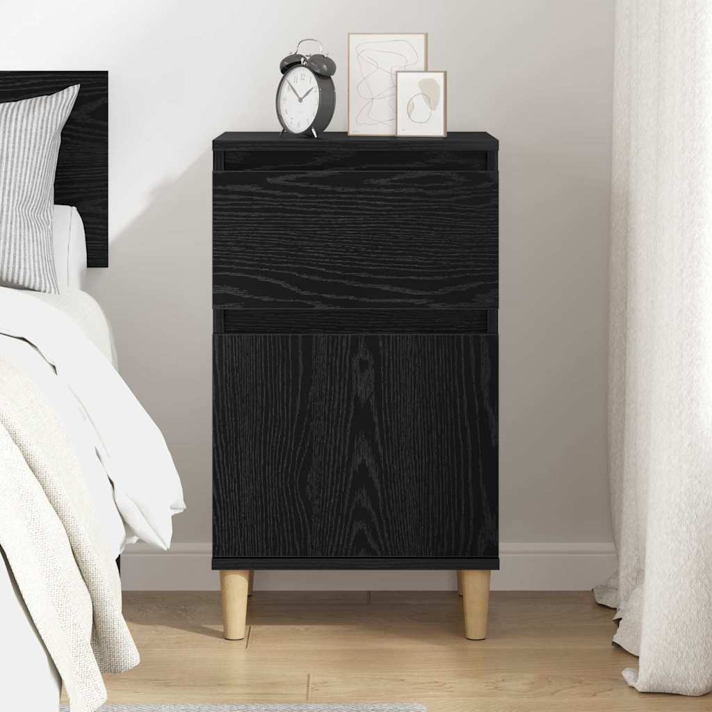vidaXL Szafka Nocna Czarny Dąb 40 x 35 x 70 cm Materiał drewnopochodny