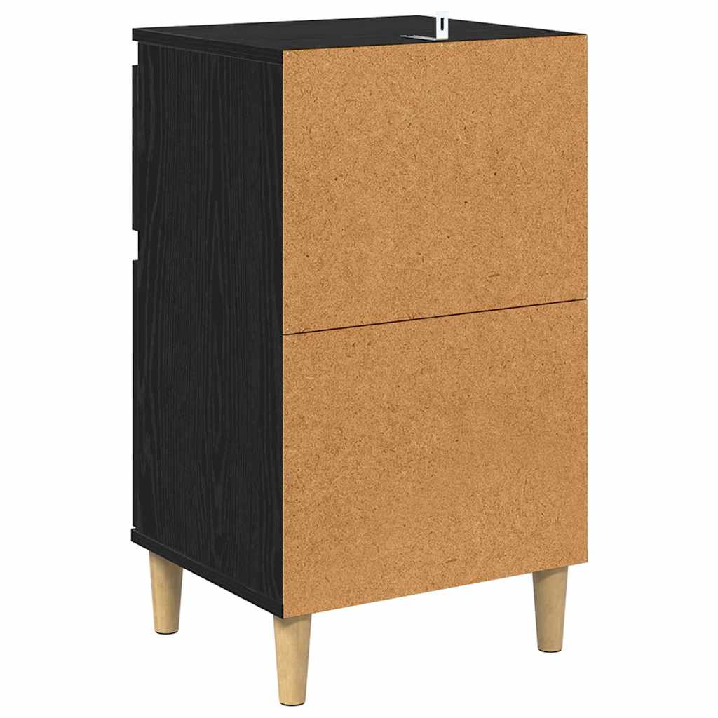 vidaXL Szafka Nocna Czarny Dąb 40 x 35 x 70 cm Materiał drewnopochodny