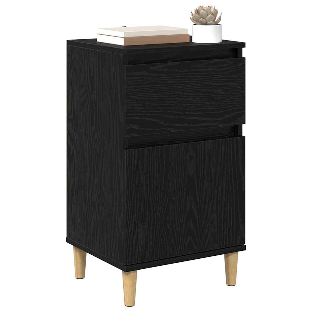 vidaXL Szafka Nocna Czarny Dąb 40 x 35 x 70 cm Materiał drewnopochodny