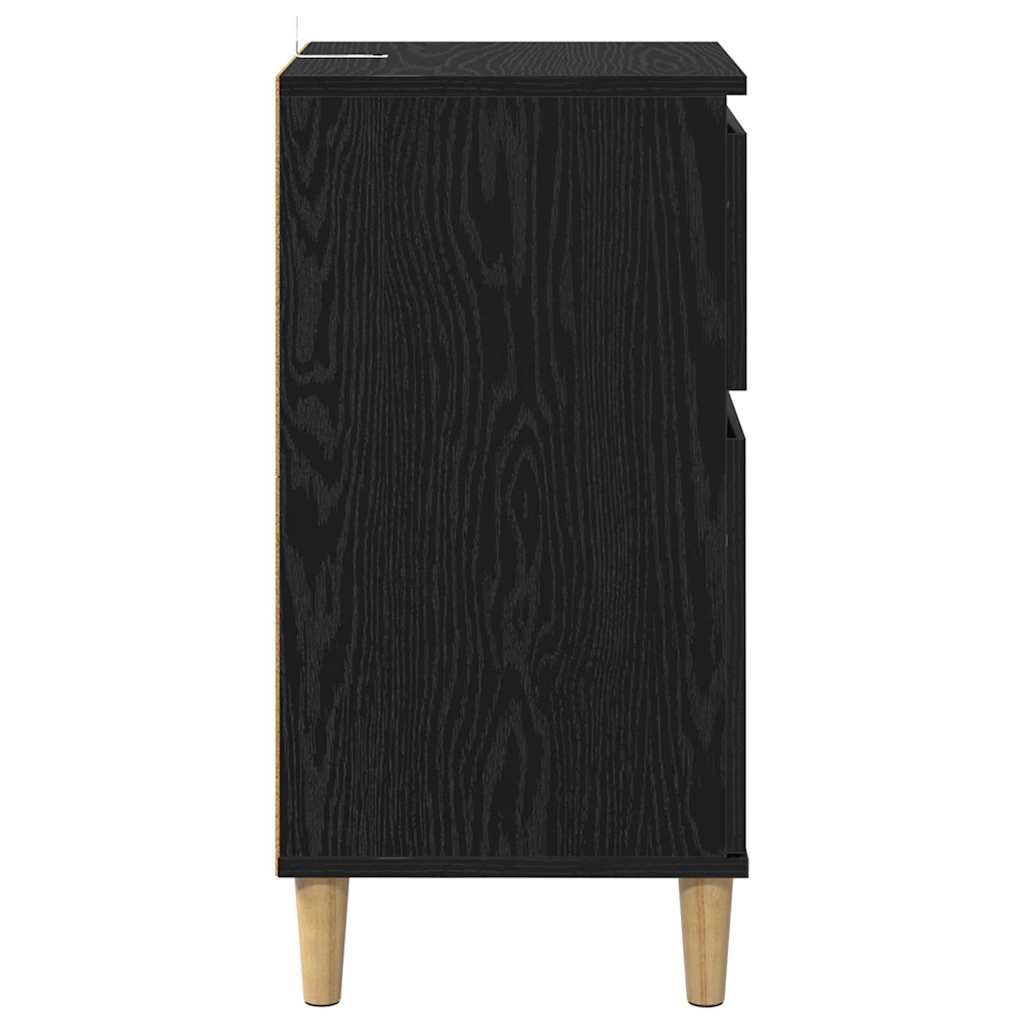 vidaXL Szafka Nocna Czarny Dąb 40 x 35 x 70 cm Materiał drewnopochodny