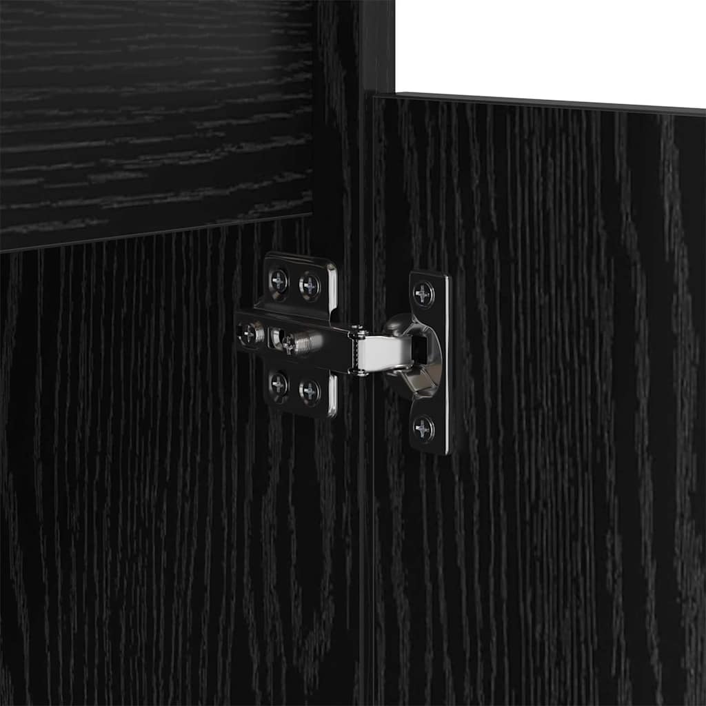 vidaXL Szafka Nocna z szufladą 2 pcs Czarny Dąb 40 x 35 x 70 cm