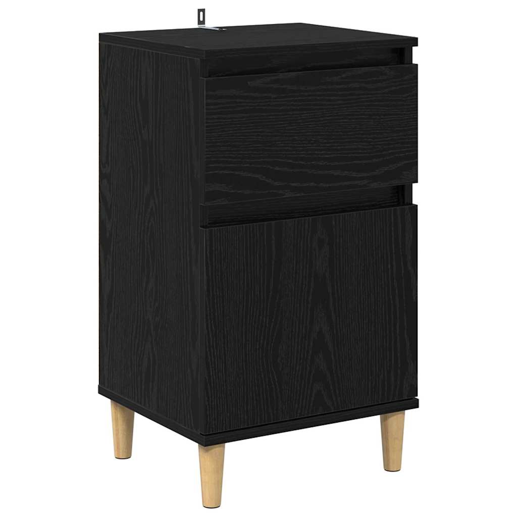 vidaXL Szafka Nocna z szufladą 2 pcs Czarny Dąb 40 x 35 x 70 cm