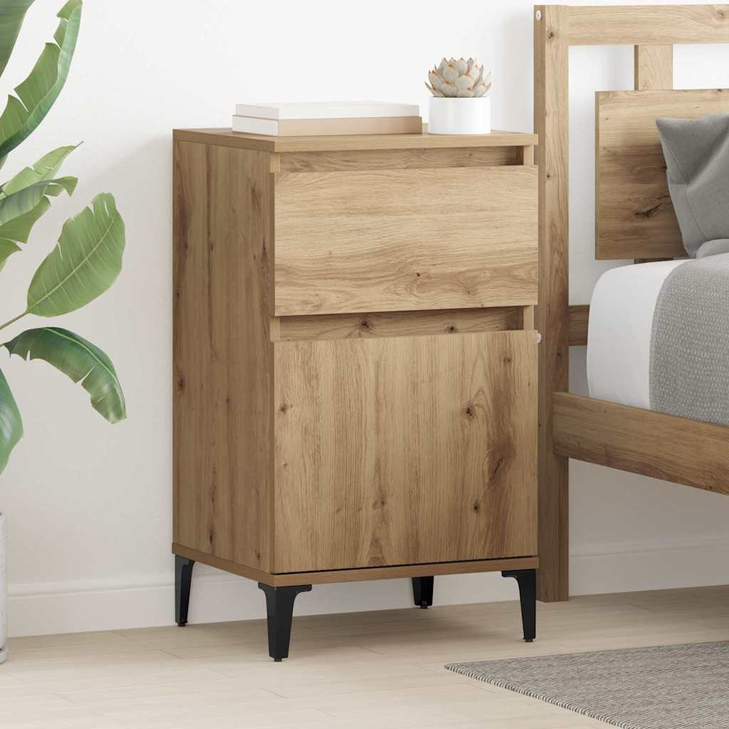 vidaXL Szafka Nocna z szufladą 2 pcs Dąb rzemieślniczy 40 x 35 x 70 cm