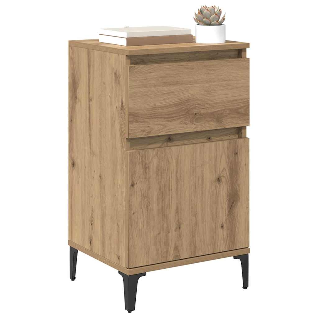 vidaXL Szafka Nocna z szufladą 2 pcs Dąb rzemieślniczy 40 x 35 x 70 cm