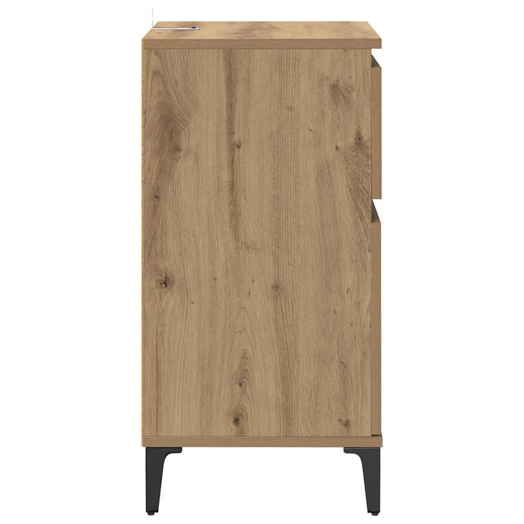 vidaXL Szafka Nocna z szufladą 2 pcs Dąb rzemieślniczy 40 x 35 x 70 cm