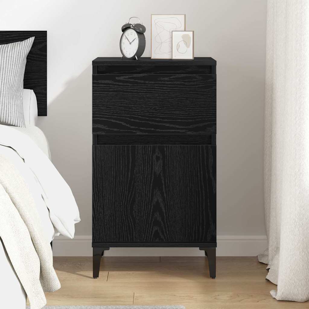 vidaXL Szafka Nocna Czarny Dąb 40 x 35 x 70 cm Materiał drewnopochodny