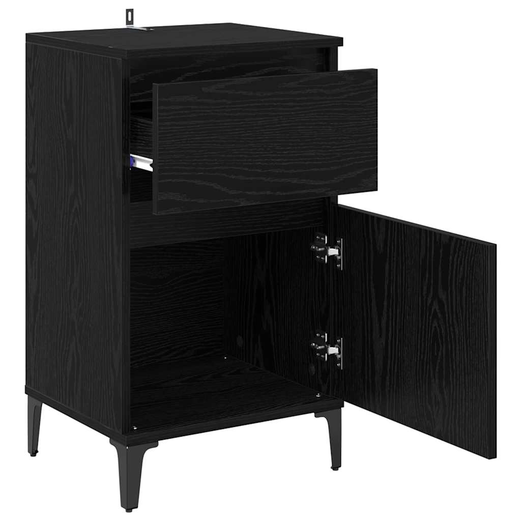 vidaXL Szafka Nocna Czarny Dąb 40 x 35 x 70 cm Materiał drewnopochodny