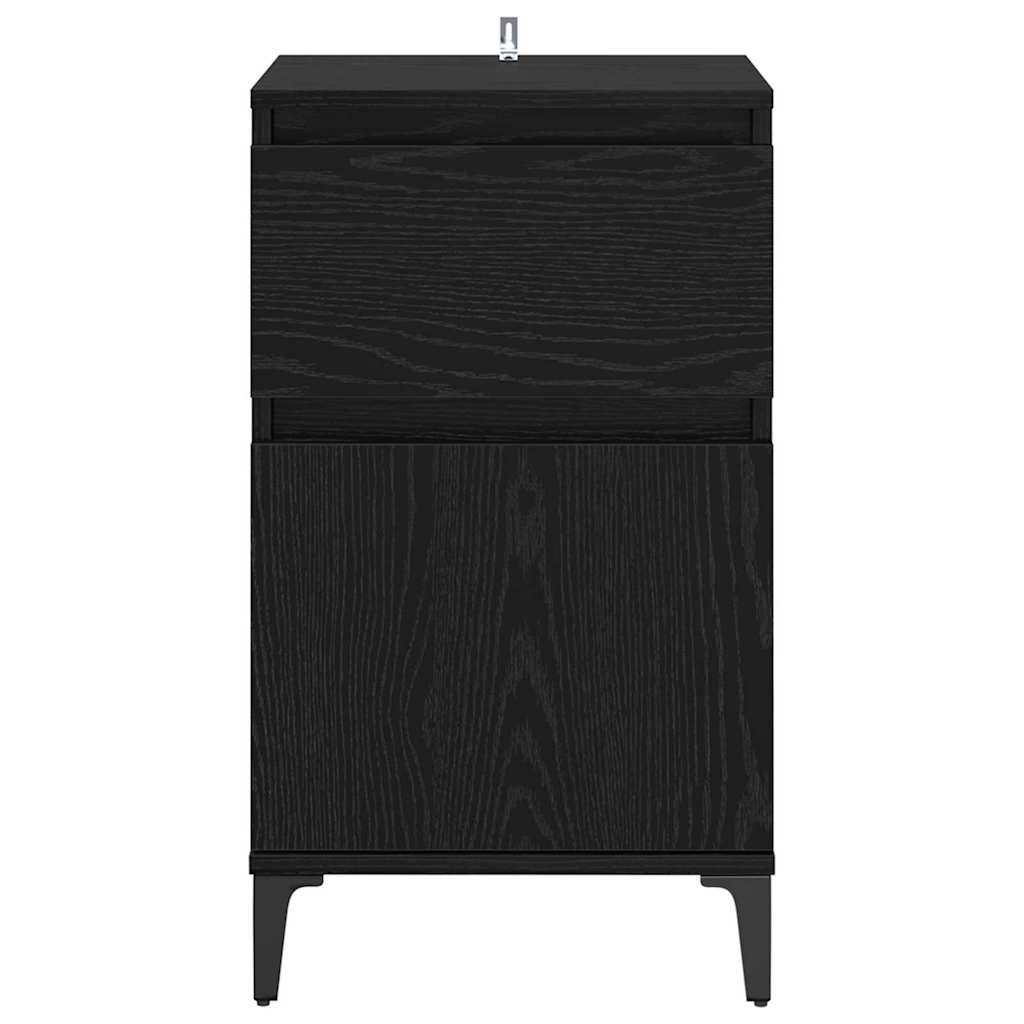 vidaXL Szafka Nocna Czarny Dąb 40 x 35 x 70 cm Materiał drewnopochodny