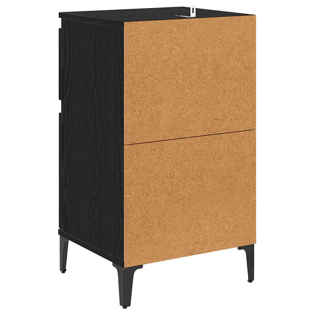 vidaXL Szafka Nocna z szufladą 2 pcs Czarny Dąb 40 x 35 x 70 cm