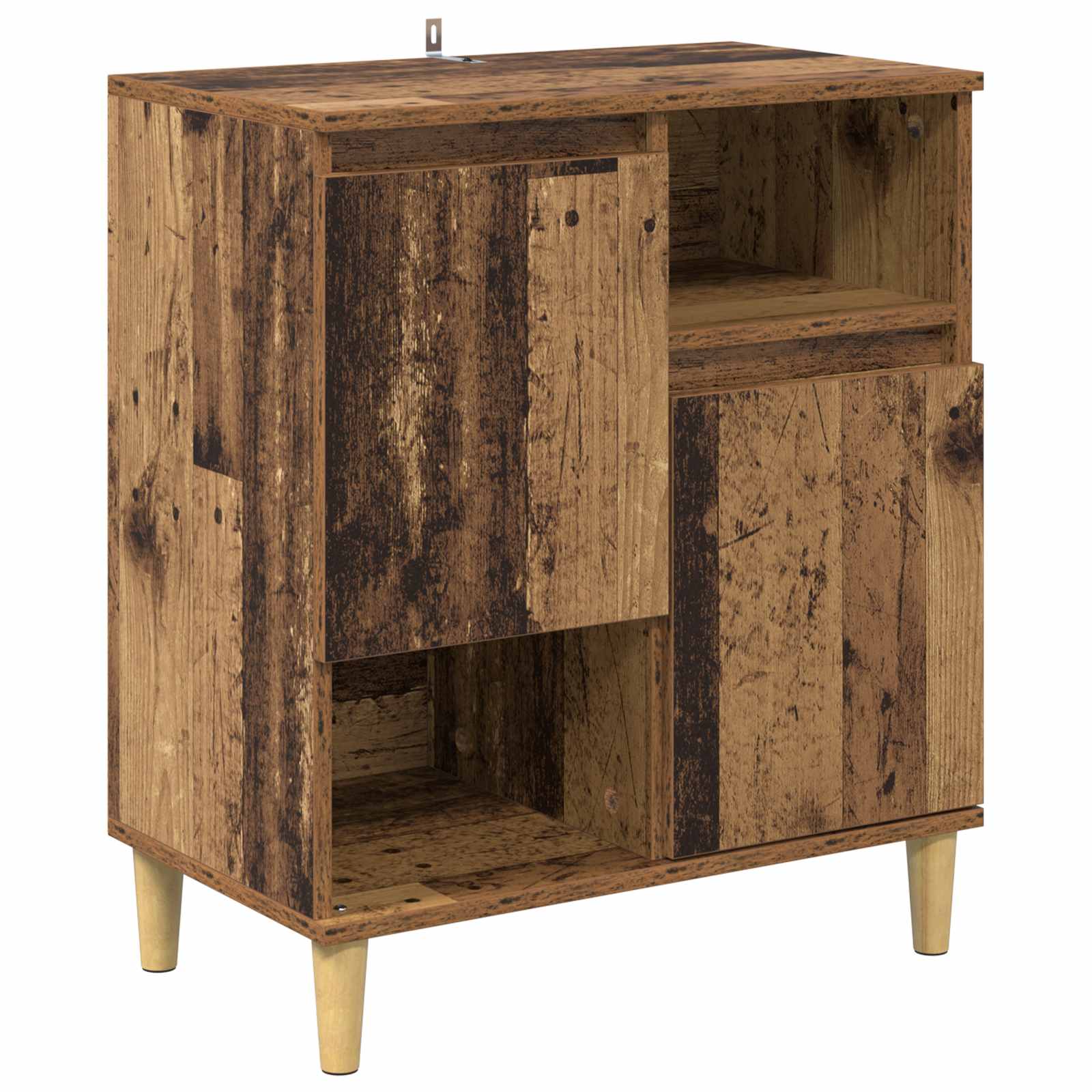 vidaXL Bufet Stare drewno 35 x 60 x 70 cm Materiał drewnopochodny