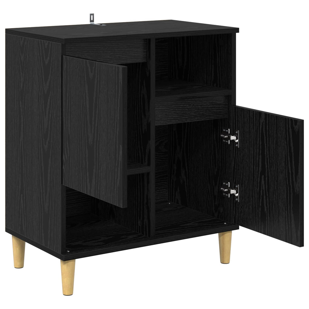 vidaXL Bufet Czarny dąb 35 x 60 x 70 cm Materiał drewnopochodny