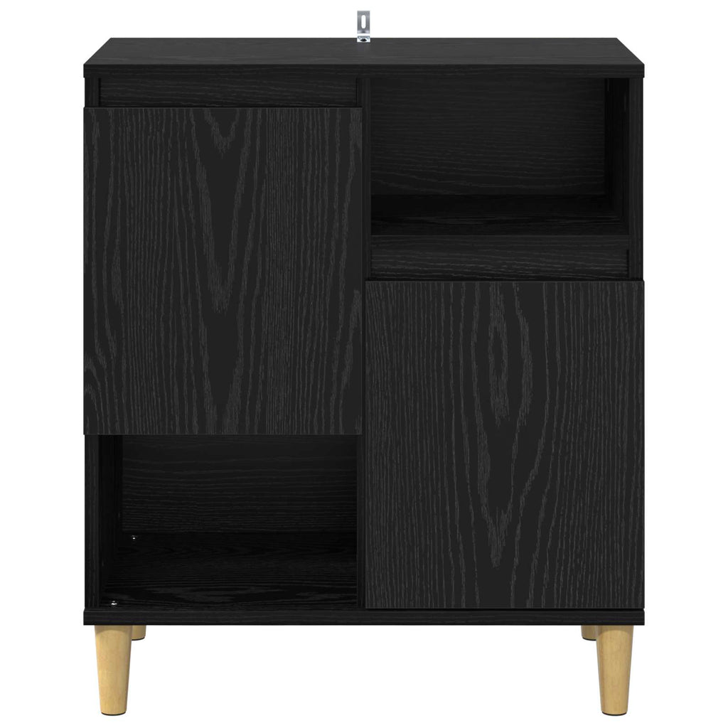 vidaXL Bufet Czarny dąb 35 x 60 x 70 cm Materiał drewnopochodny