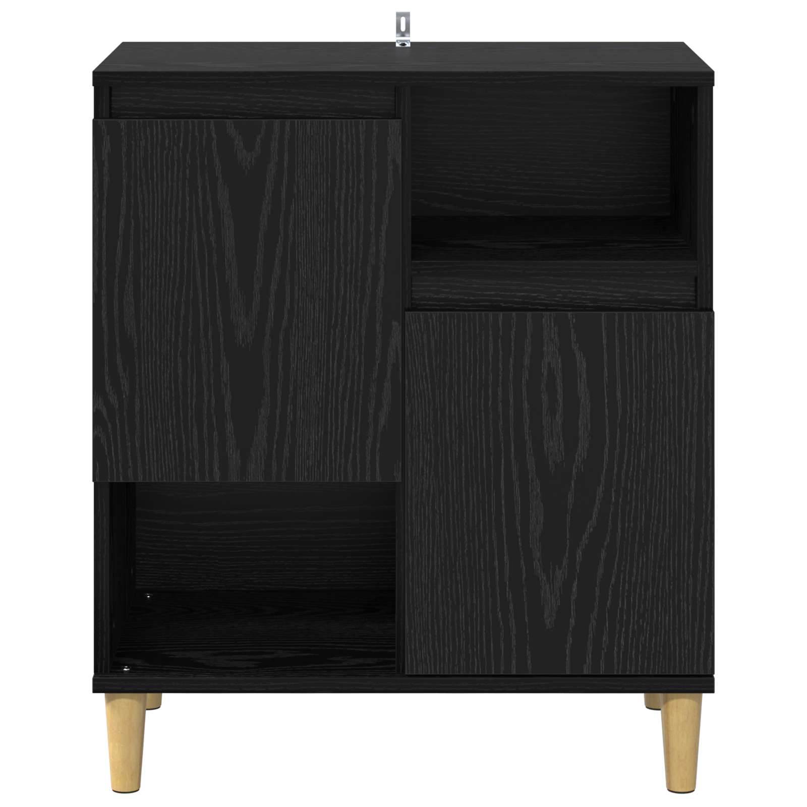 vidaXL Bufet Czarny dąb 35 x 60 x 70 cm Materiał drewnopochodny
