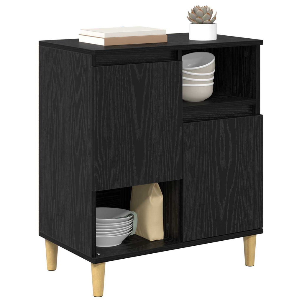 vidaXL Bufet Czarny dąb 35 x 60 x 70 cm Materiał drewnopochodny