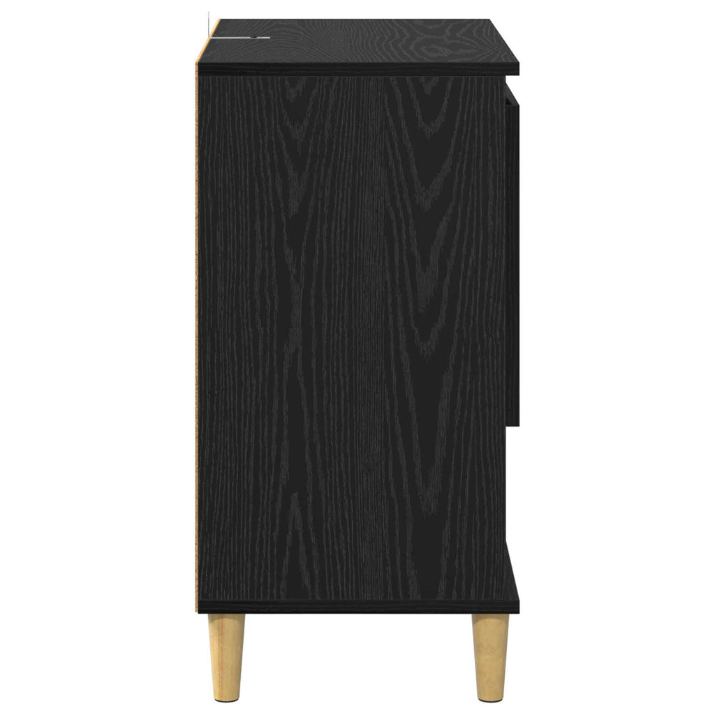 vidaXL Bufet Czarny dąb 35 x 60 x 70 cm Materiał drewnopochodny