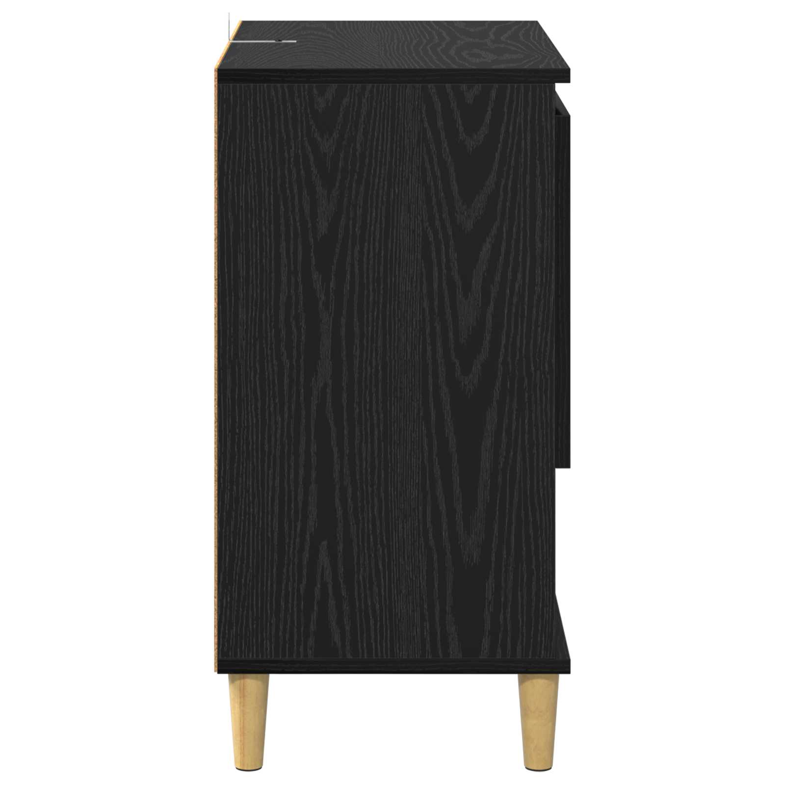 vidaXL Bufet Czarny dąb 35 x 60 x 70 cm Materiał drewnopochodny