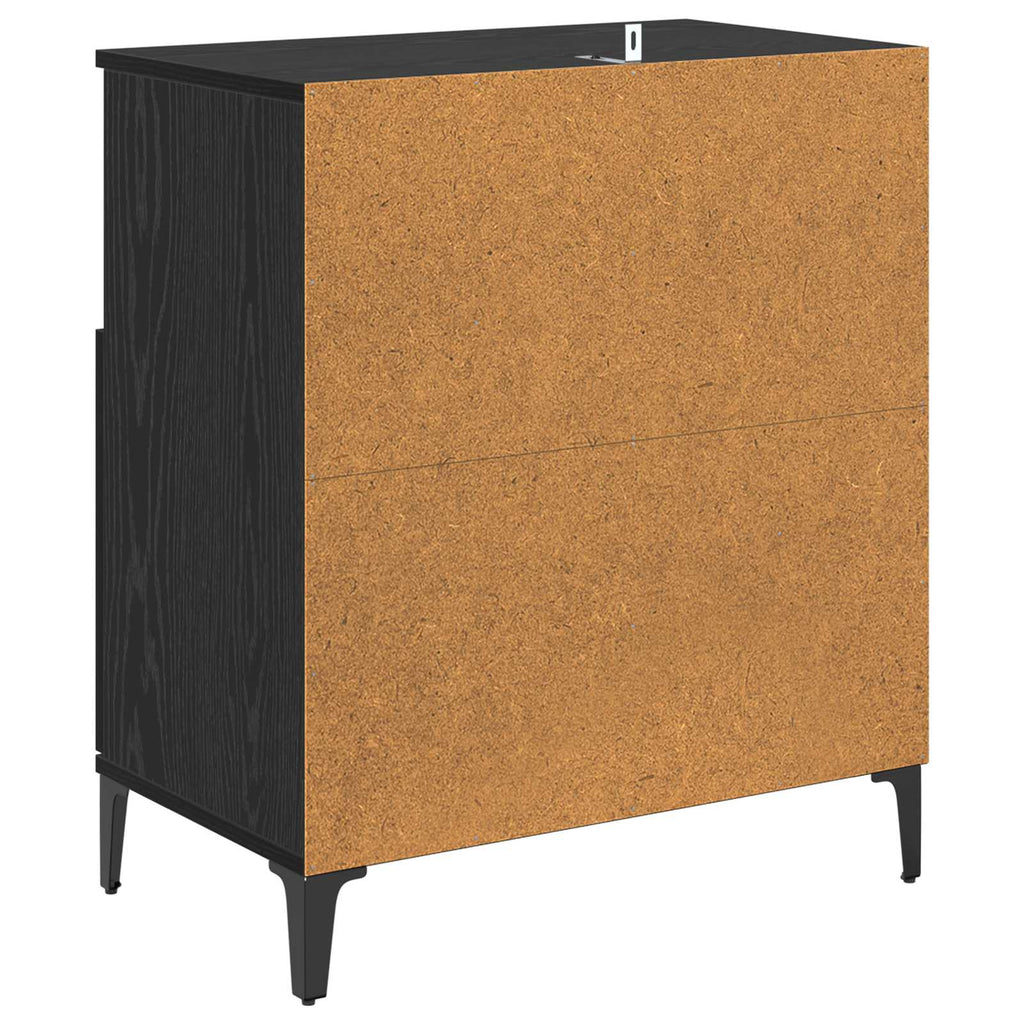 vidaXL Bufet Czarny Dąb 60 x 35 x 70 cm Materiał drewnopochodny