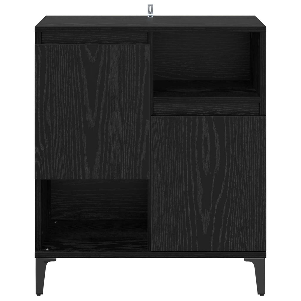 vidaXL Bufet Czarny Dąb 60 x 35 x 70 cm Materiał drewnopochodny