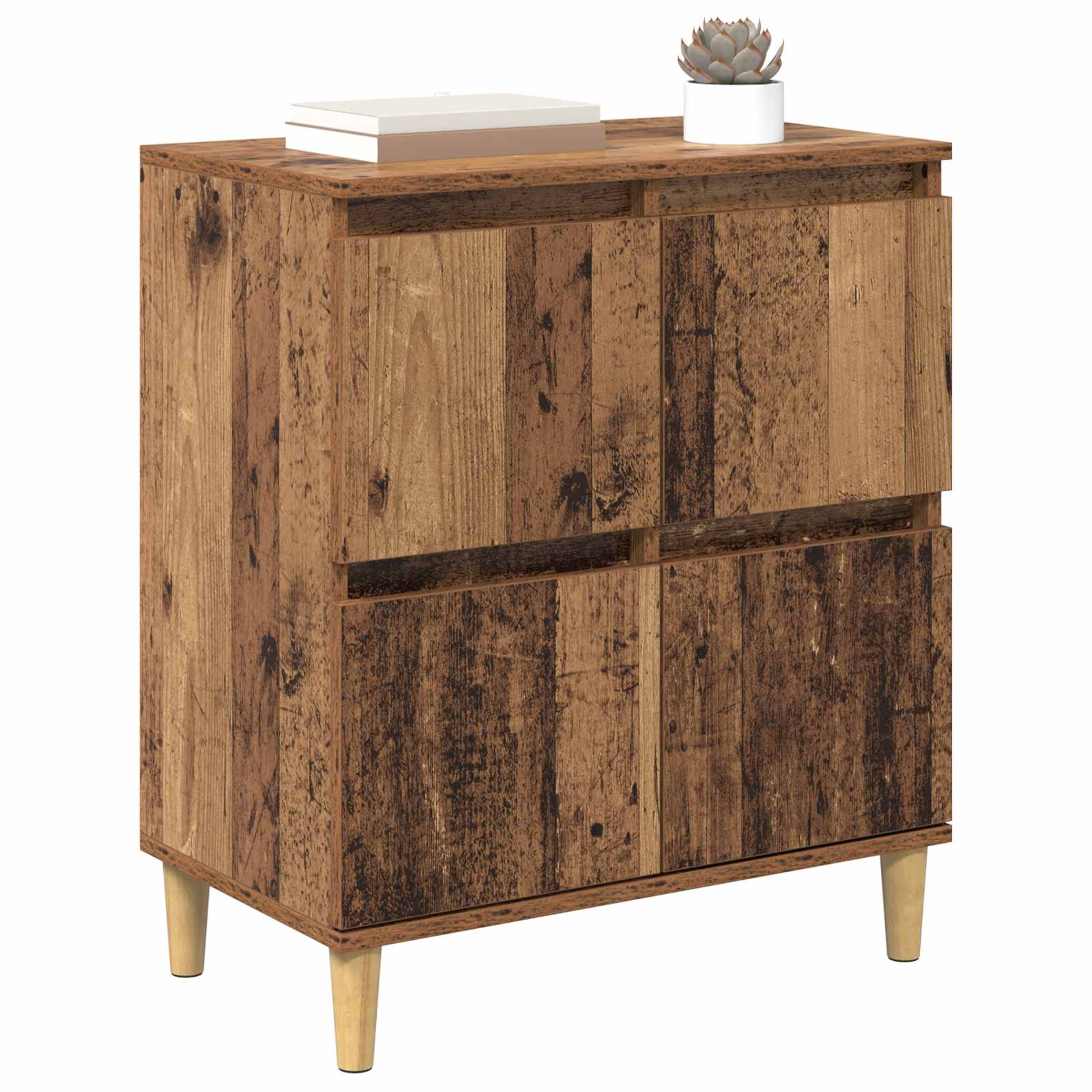 vidaXL Bufet Stare drewno 60 x 35 x 70 cm Materiał drewnopochodny