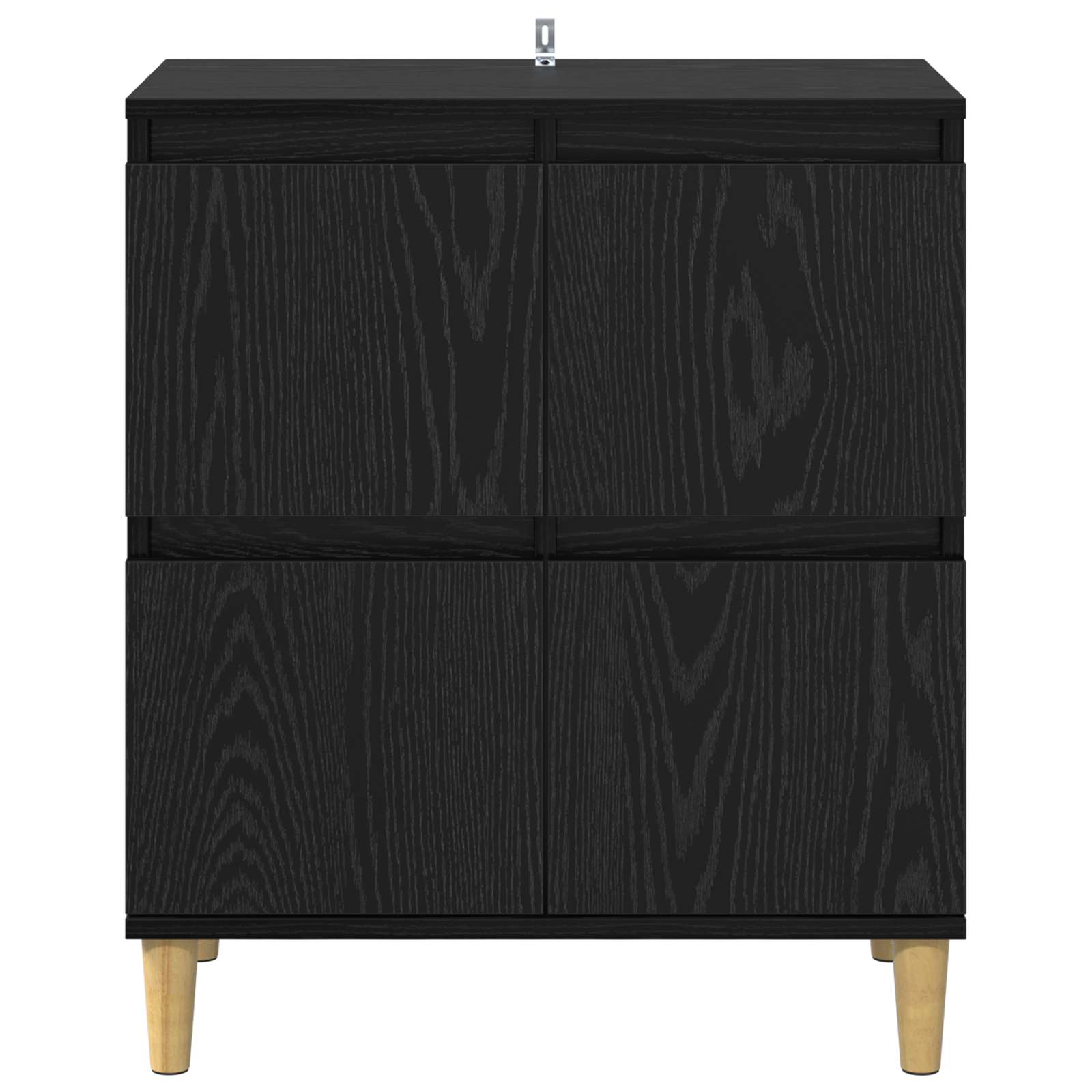 vidaXL Bufet Czarny Dąb 60 x 35 x 70 cm Materiał drewnopochodny