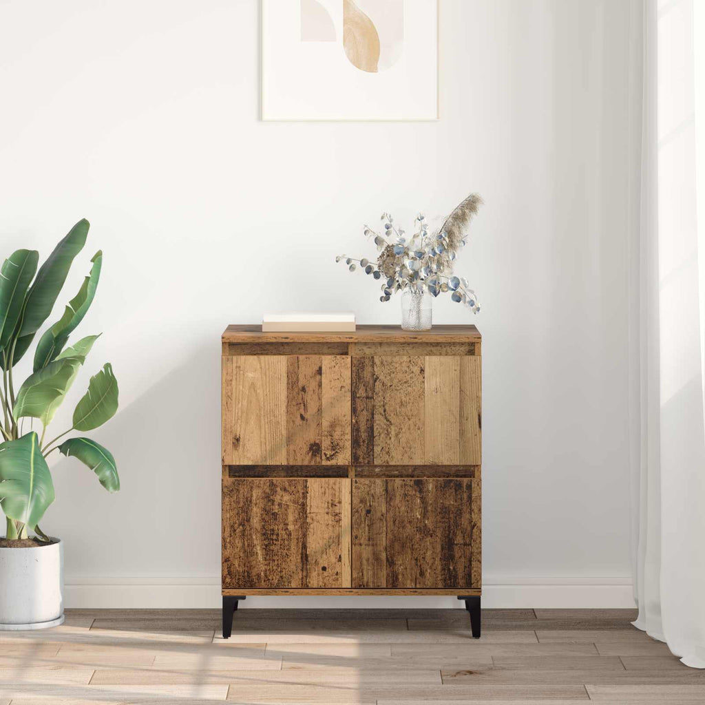 vidaXL Bufet Stare drewno 60 x 35 x 70 cm Drewno inżynieryjne i żelazo