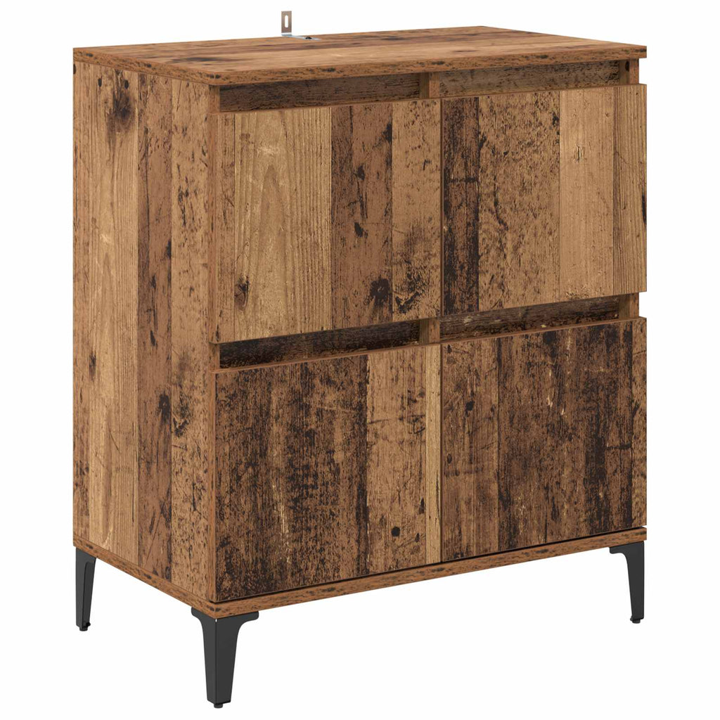 vidaXL Bufet Stare drewno 60 x 35 x 70 cm Drewno inżynieryjne i żelazo