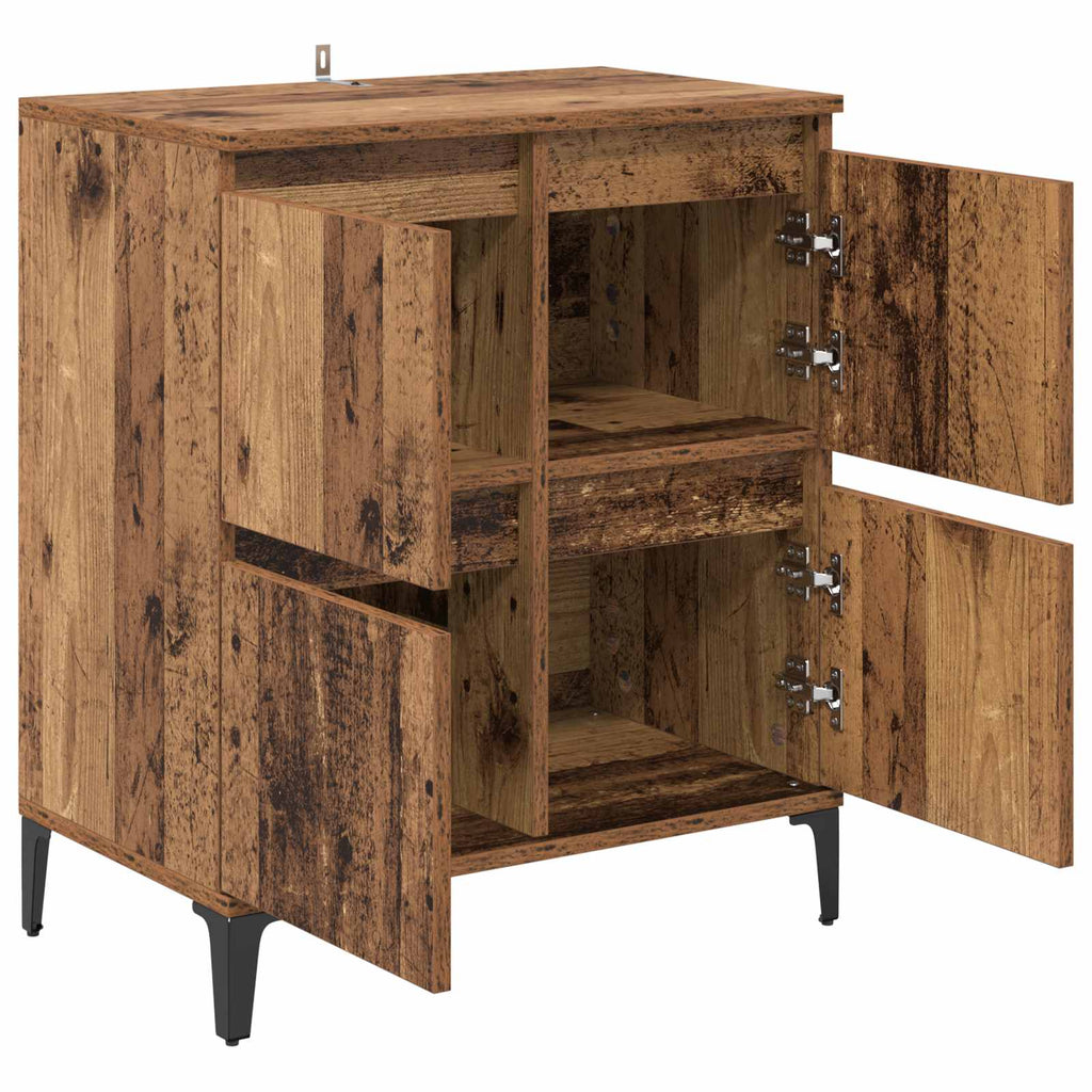 vidaXL Bufet Stare drewno 60 x 35 x 70 cm Drewno inżynieryjne i żelazo