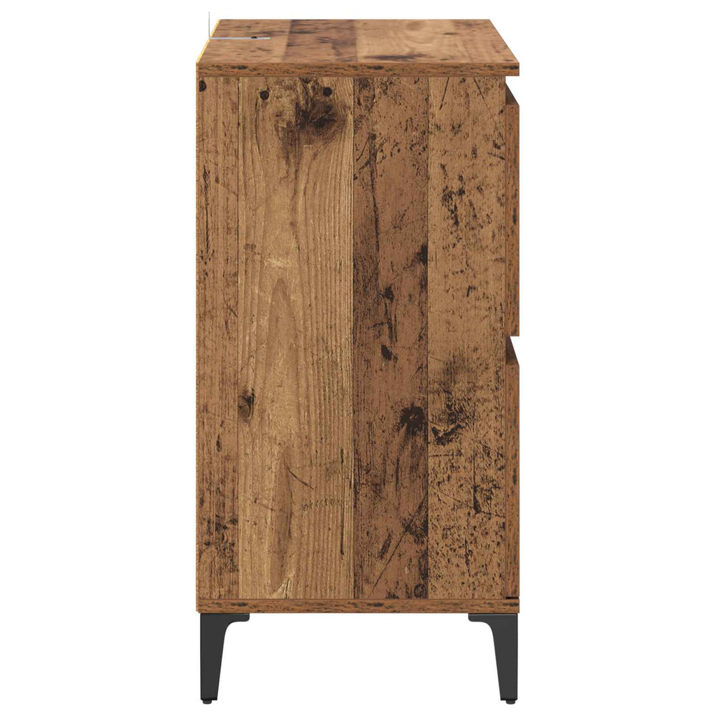 vidaXL Bufet Stare drewno 60 x 35 x 70 cm Drewno inżynieryjne i żelazo