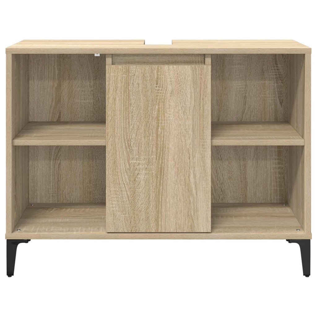 vidaXL Szafka umywalkowa z półką z drzwiami Dąb Sonoma 80 x 33 x 60 cm