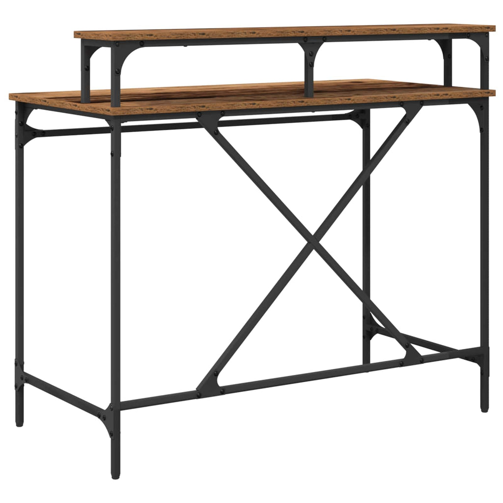 vidaXL Biurko Stare drewno 100 x 50 x 90 cm Materiał drewnopochodny