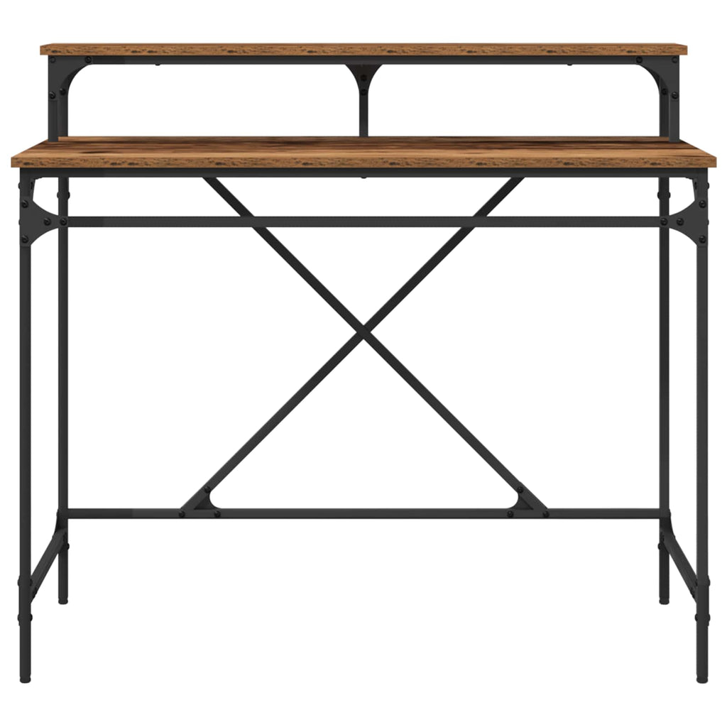 vidaXL Biurko Stare drewno 100 x 50 x 90 cm Materiał drewnopochodny