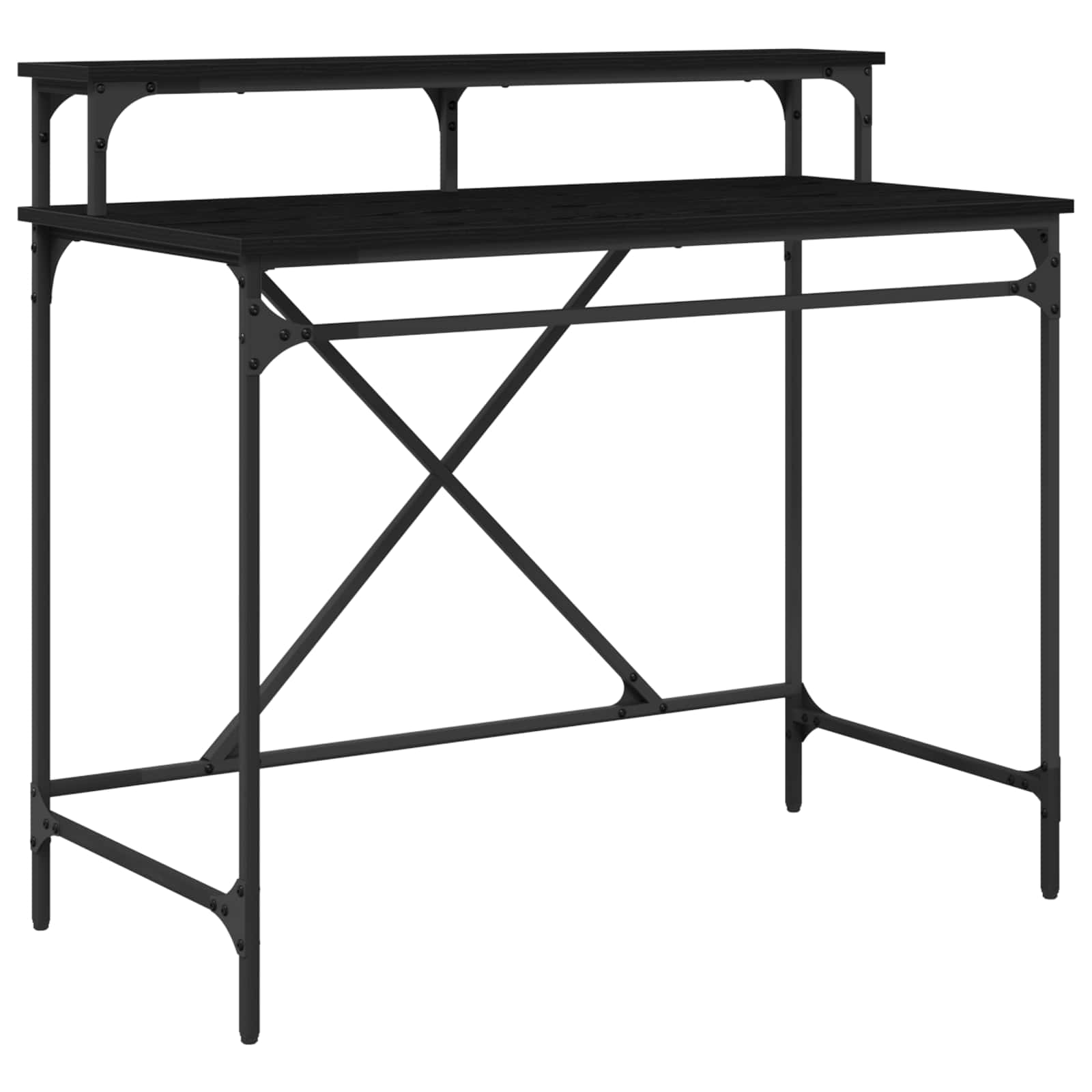 vidaXL Biurko Czarny Dąb 100 x 50 x 90 cm Materiał drewnopochodny