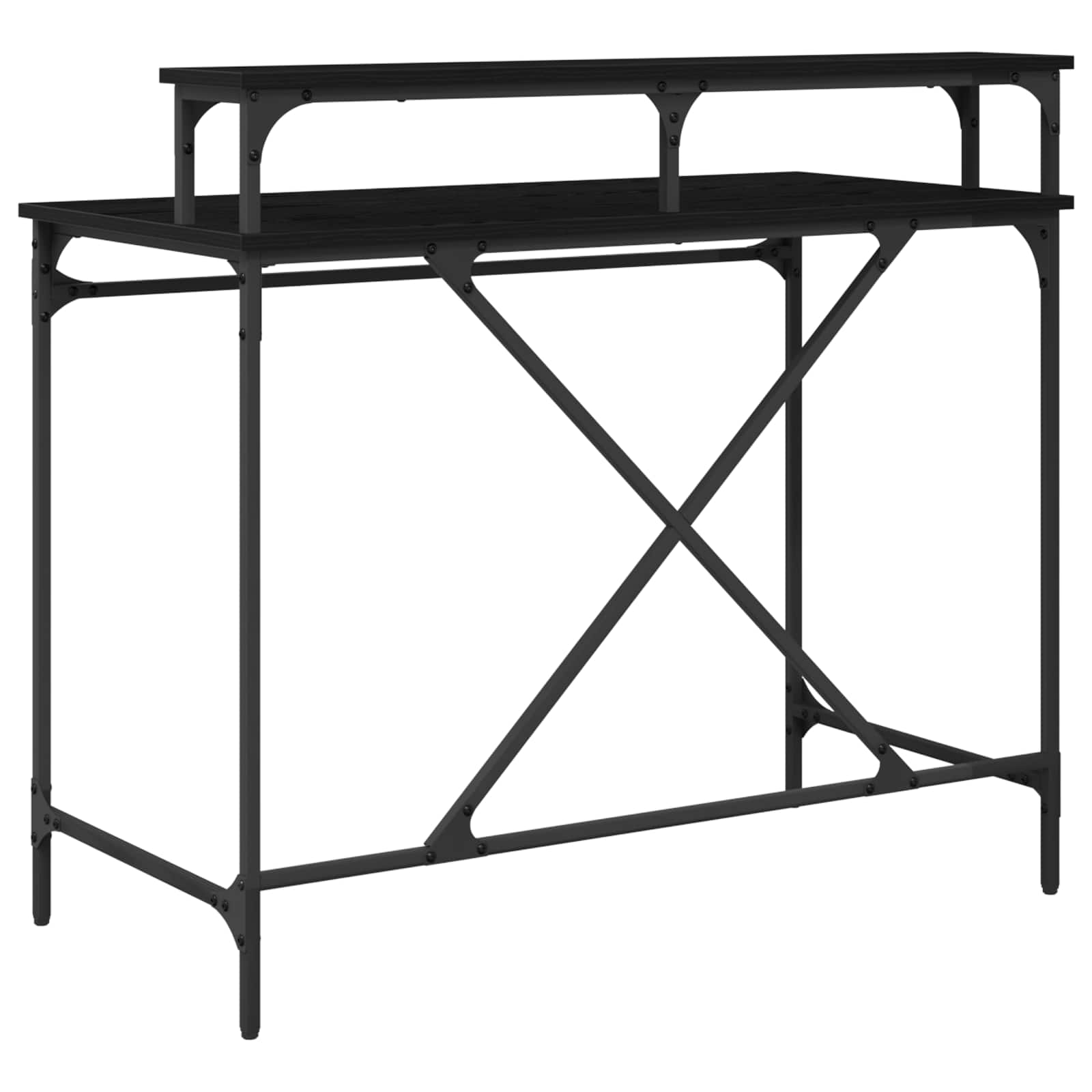 vidaXL Biurko Czarny Dąb 100 x 50 x 90 cm Materiał drewnopochodny
