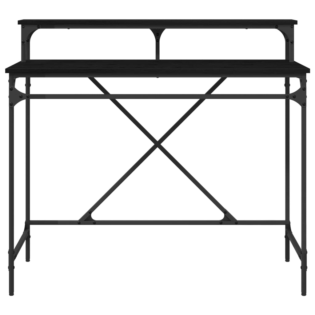 vidaXL Biurko Czarny Dąb 100 x 50 x 90 cm Materiał drewnopochodny