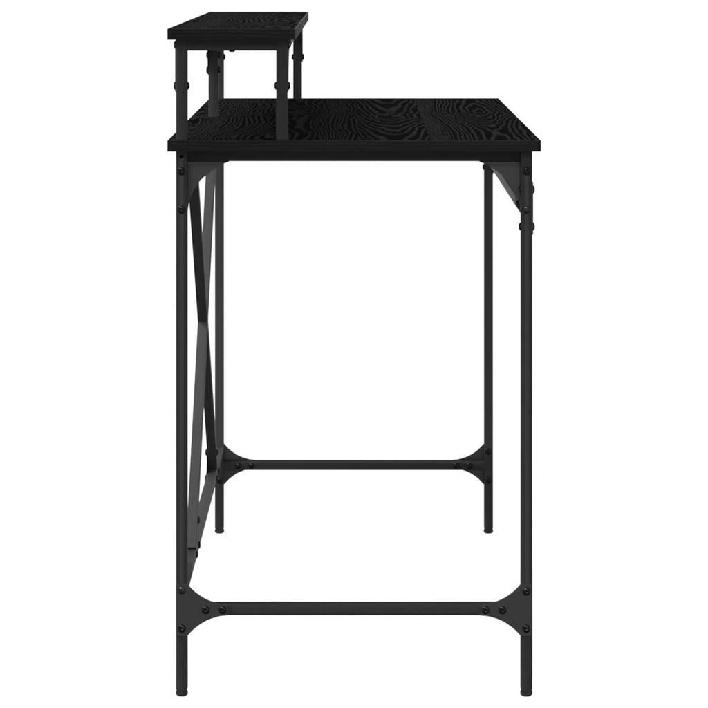 vidaXL Biurko Czarny Dąb 100 x 50 x 90 cm Materiał drewnopochodny