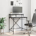 vidaXL Biurko Czarny Dąb 80 x 50 x 90 cm Materiał drewnopochodny