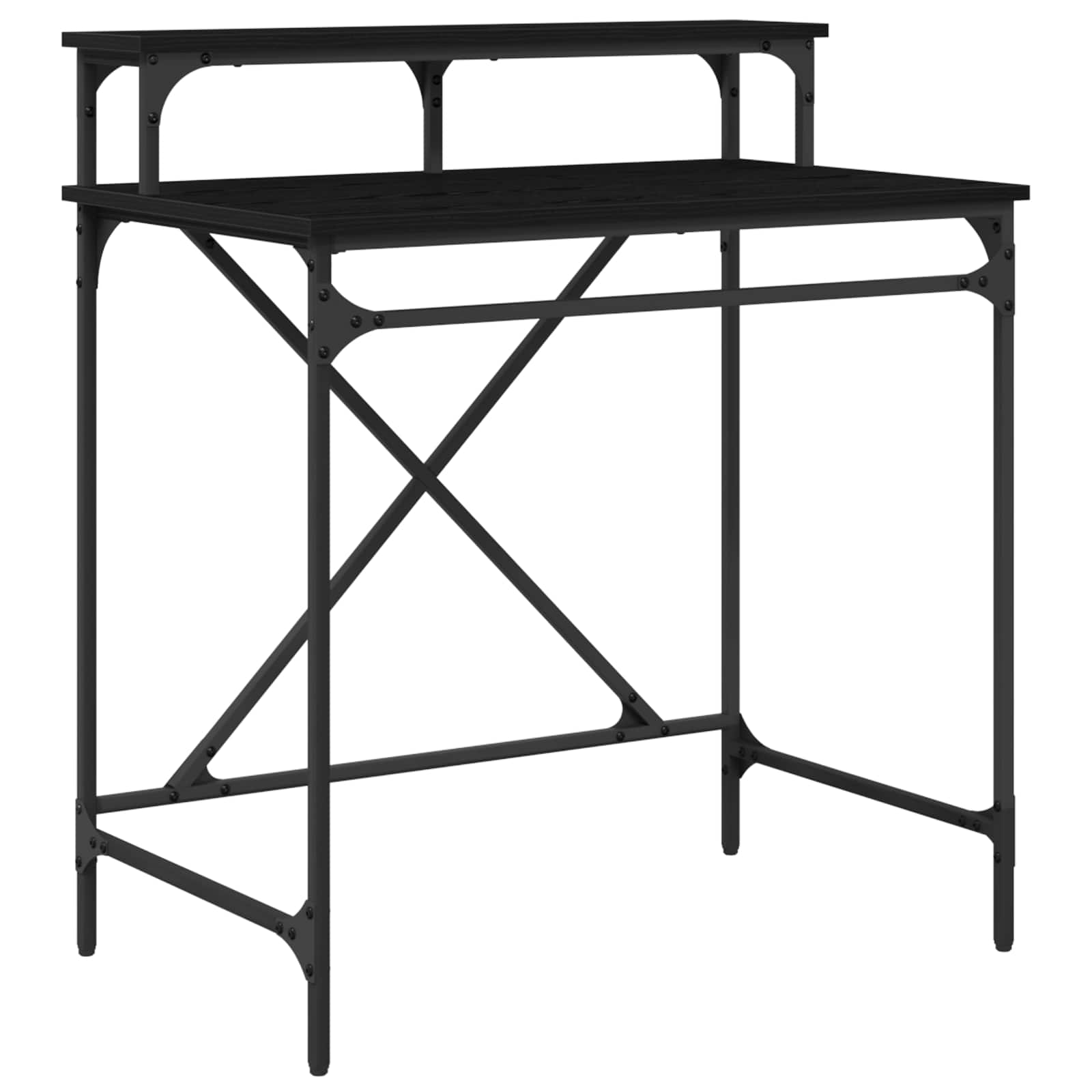 vidaXL Biurko Czarny Dąb 80 x 50 x 90 cm Materiał drewnopochodny
