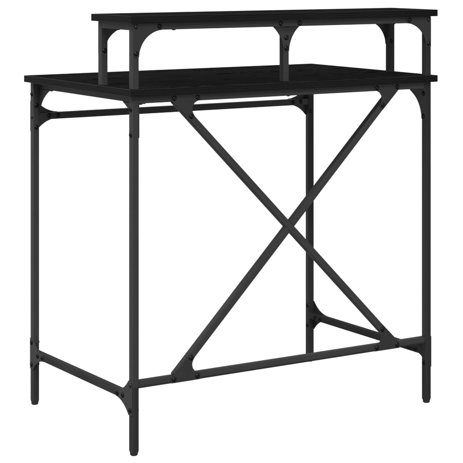 vidaXL Biurko Czarny Dąb 80 x 50 x 90 cm Materiał drewnopochodny